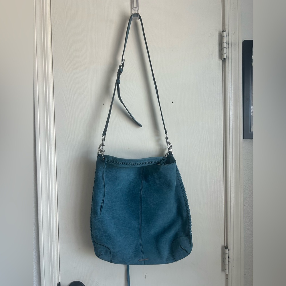 Rebecca Minkoff Teal Suede Shoulder Bag